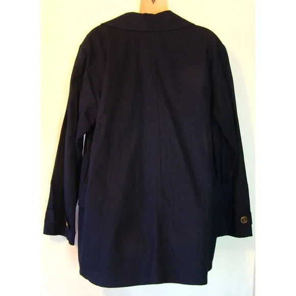 ESCADA SPORT WOMENS NAVY DOUBLE BREASTED GOLD BUTTON PEA COAT JACKET LARGE  D151 - Picture 6 of 10